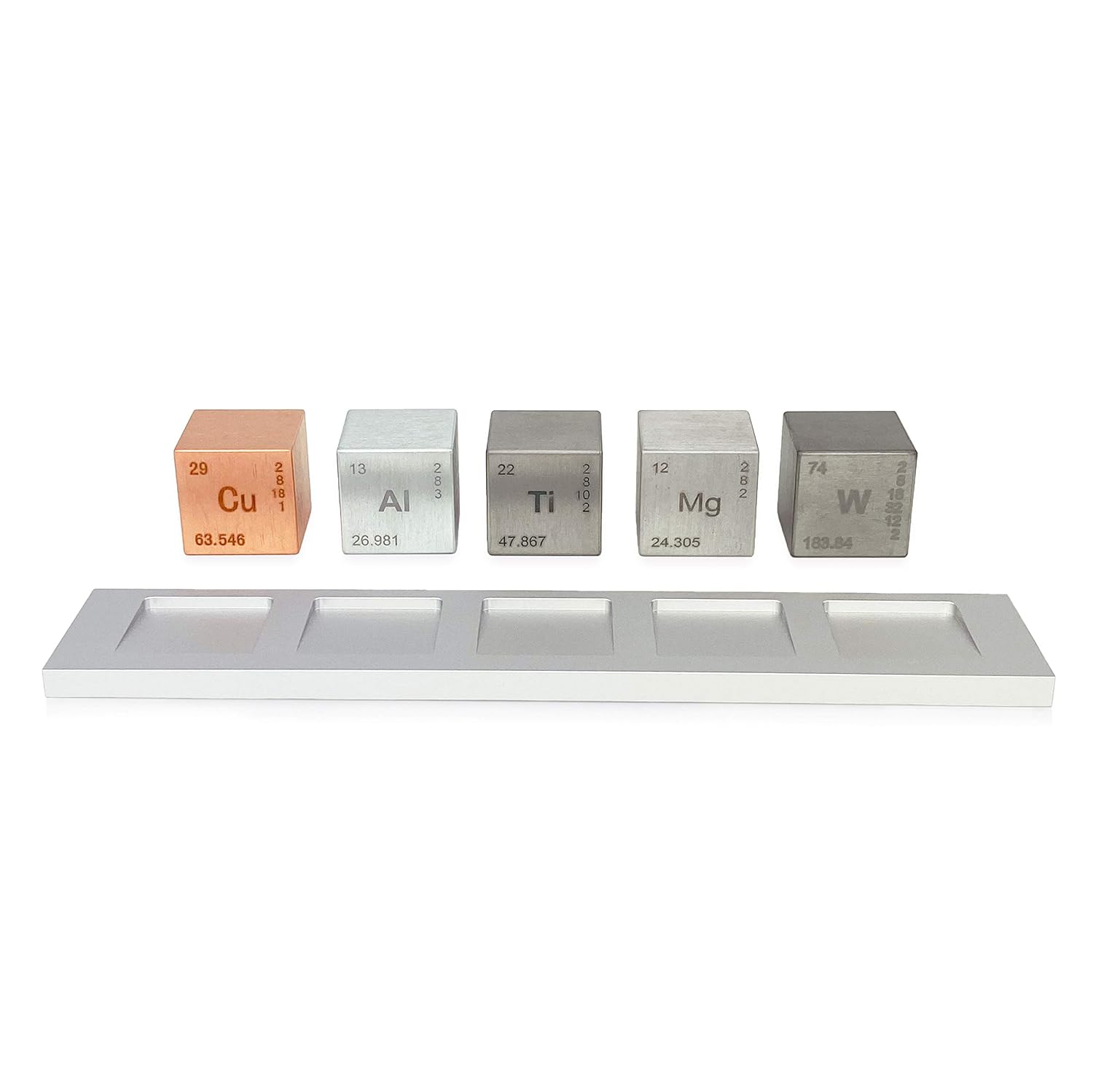 MIDWEST TUNGSTEN SERVICE Element 1 inch Cube Set (Tungsten/Copper/Titanium/Aluminum/Magnesium), Multicolored - Image 3