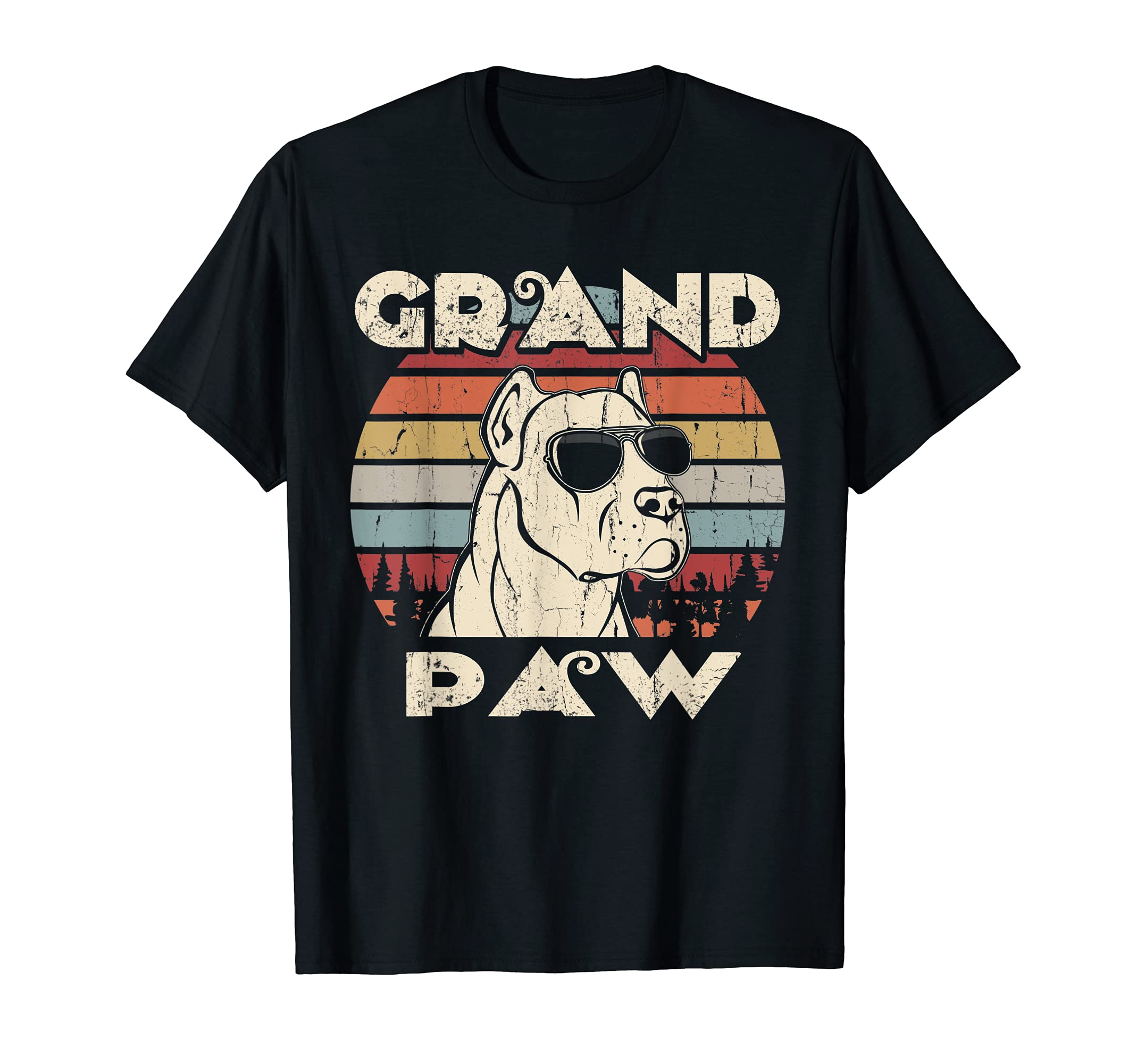 Grand Paw Dogo Argentino dog lovers vintage retro T-Shirt