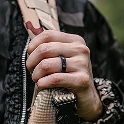 ThunderFit Silicone Wedding Ring Unisex, Laser