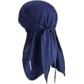 Bandanas Skull Caps for Men, Do Rag Women Breathable Helmet Liner, 3 in 1 Face Covering UV Sun Protection Neck Drape Durags