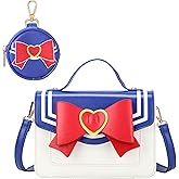Sunwel Fashion Kawaii Anime Cosplay Purse with Bow Stone Chain Shoulder Crossbody Bag (blue)