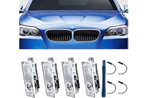 JEBEST JEBSET 4PCS Car Door Lights Logo Projector No Fade HD Welcome Lights Compatible with BMW 1/3/4/5/6/7/M/X/Z/GT Series (4PCS)