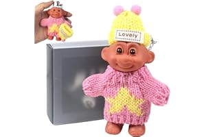 HUMWE Troll Dolls Lighter Case Sleeve Holder for Bic Regular Size Lighters Cover with Link Chain Additional Random Style Sweater (Pink1)