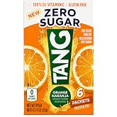 Tang ZERO SUGAR, sugar free drink mix, 6 packets, original Orange flavor, zero calorie