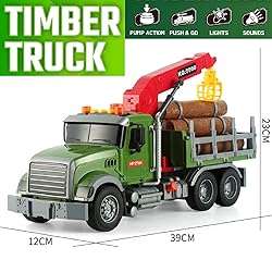 Timber Logging Truck w/ Functional Loading Crane