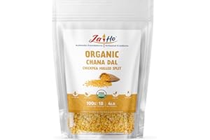 Jai Ho Certified Organic Chana Dal Chickpea Hulled Split 4 lb | Organic Chana Dal | USDA Organic | Non-GMO | Chemical-Free | Premium Quality Kosher (4 Pound, Chana Dal)