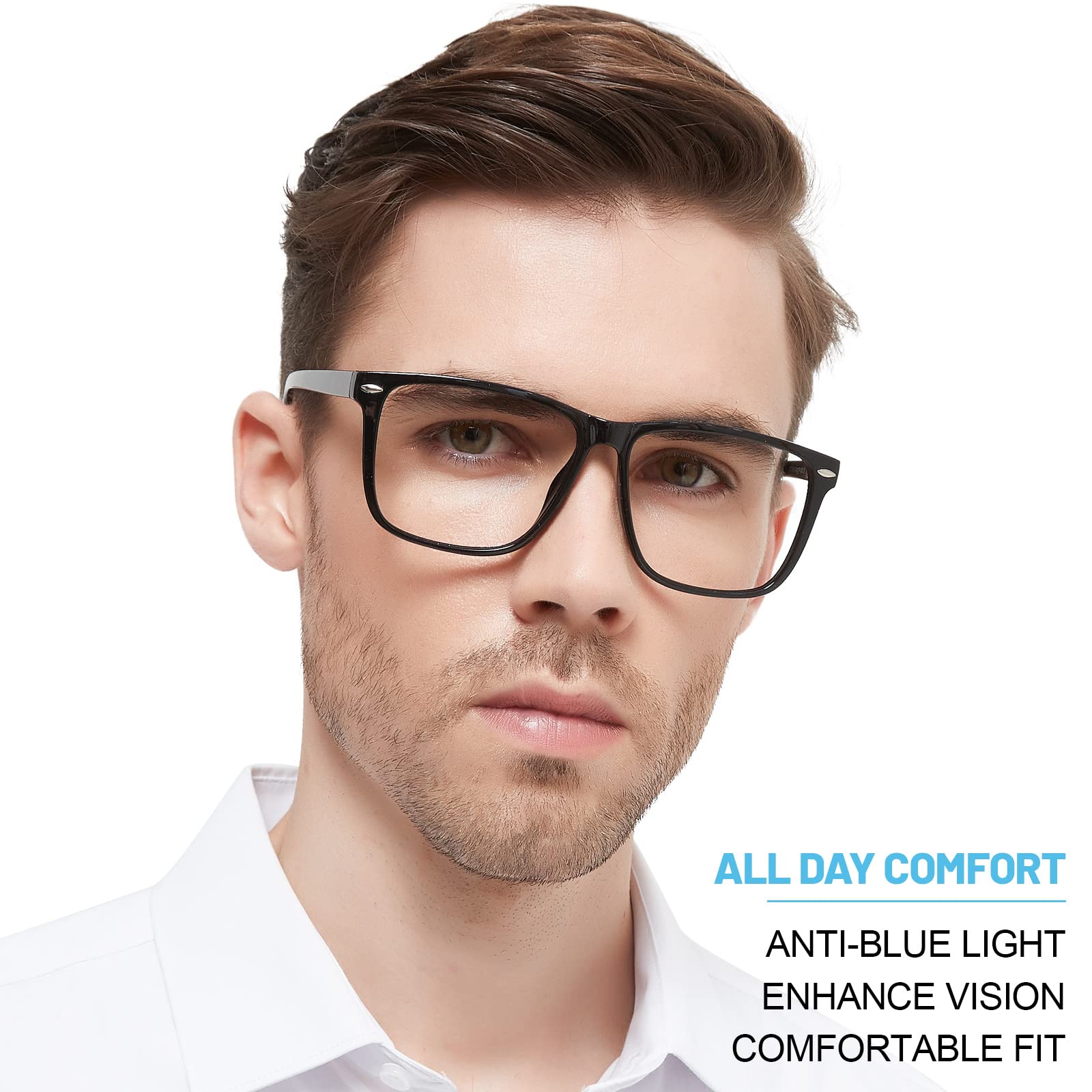 Condition photo showing As Is for wemootants large bifocal reading glasses men blue light blocking readers with spring hinges 1.0 1.25