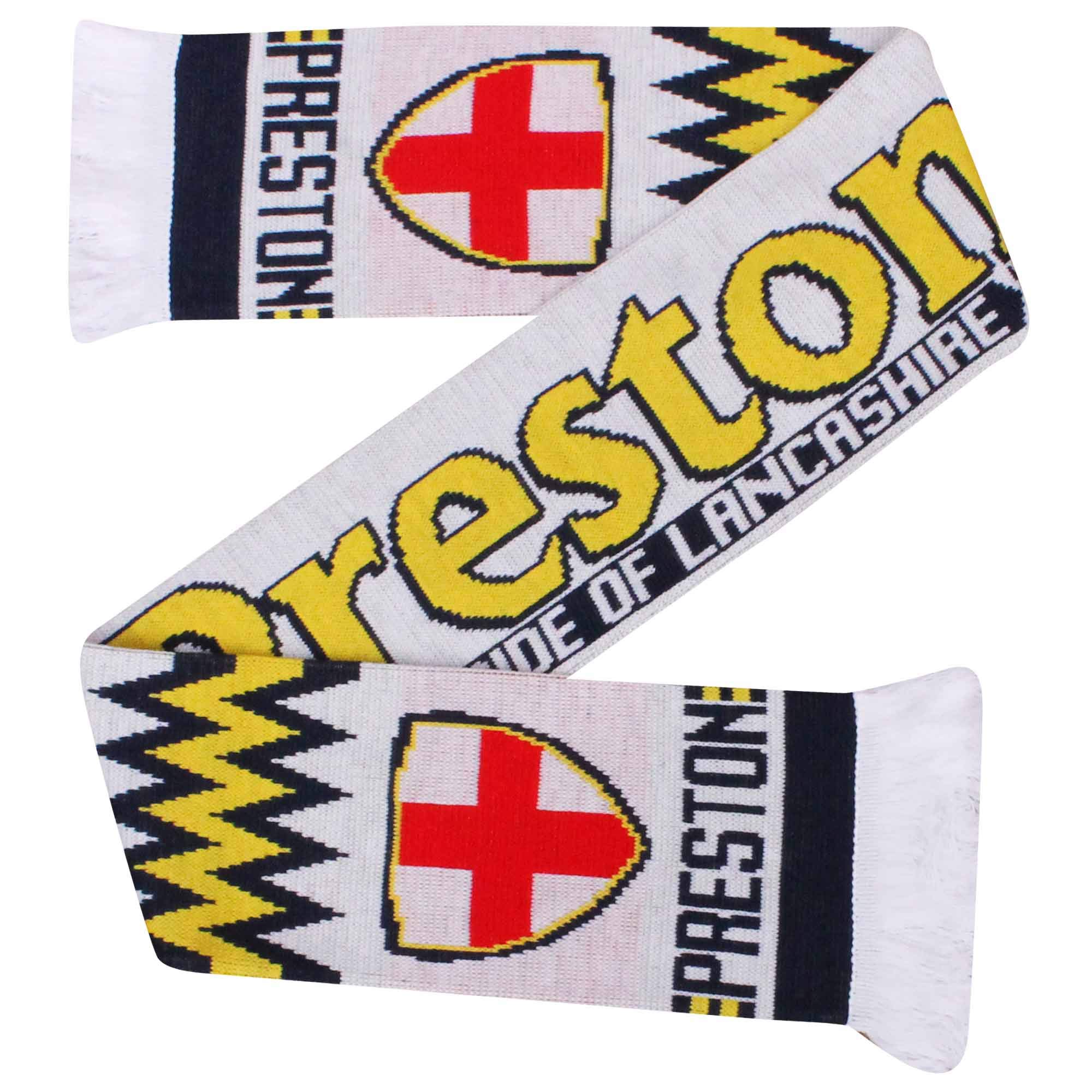 GIFTS 4 ALL Preston NE Football Scarf, Lilywhites Fans Match Day Scarf
