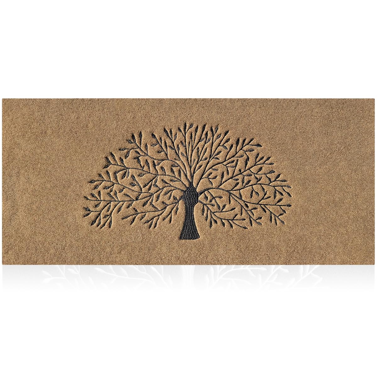 AOAOPQ Door Mats Outdoor Heavy Duty Outside Door Mats Non Slip Waterproof Rubber Backed Outdoor Large Doormat for Front Door Entryway Patio 45x120cm Brown