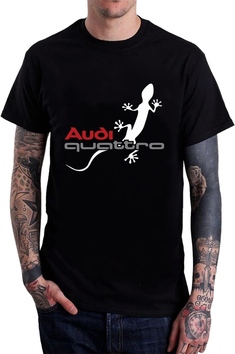 LEEMASTER Men's Audi Quattro Shirt Black Cool