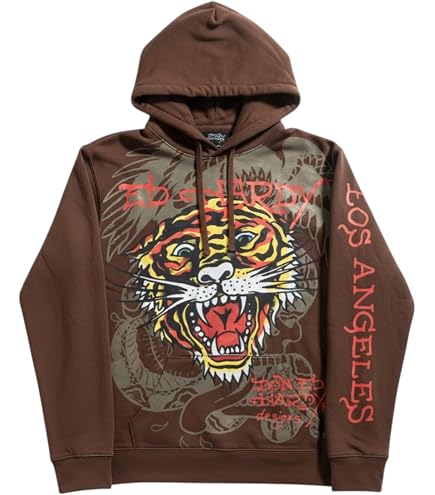 Amazon.com: ED HARDY Men's Death Before Dishonor Mocha Hoodie