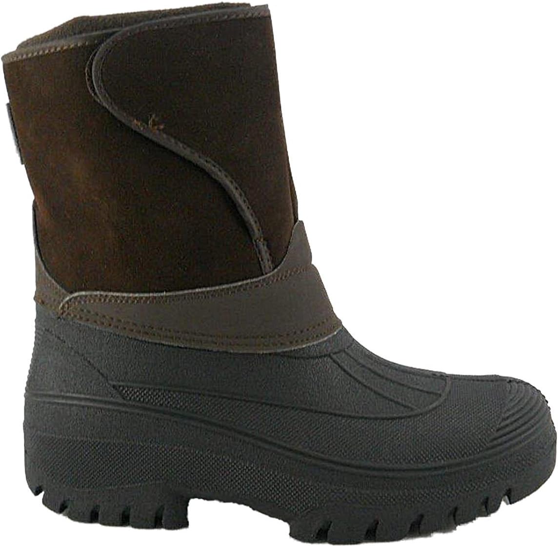 New Black Unisex Mens Ladies Horse Riding Yard Waterproof Stable Walking Rain Snow Winter Ski Wellies Wellington Wellys Warm Farm Mucker Boots All Sizes UK 4-11