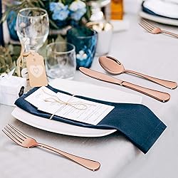 LIANYU 23-Piece Copper Silverware Set with Serving