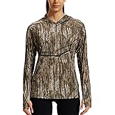 LOOGU Women's UPF 50+ Sun Protection Hoodies Shirts Slim Fit Long Sleeve Lightweight Quick Dry UV Fishing Hking Outdoor LOOGU Ents Brown L