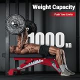 YOLEO Adjustable Weight Bench Commercial Decline/Flat/Incline 90 Positions view 2