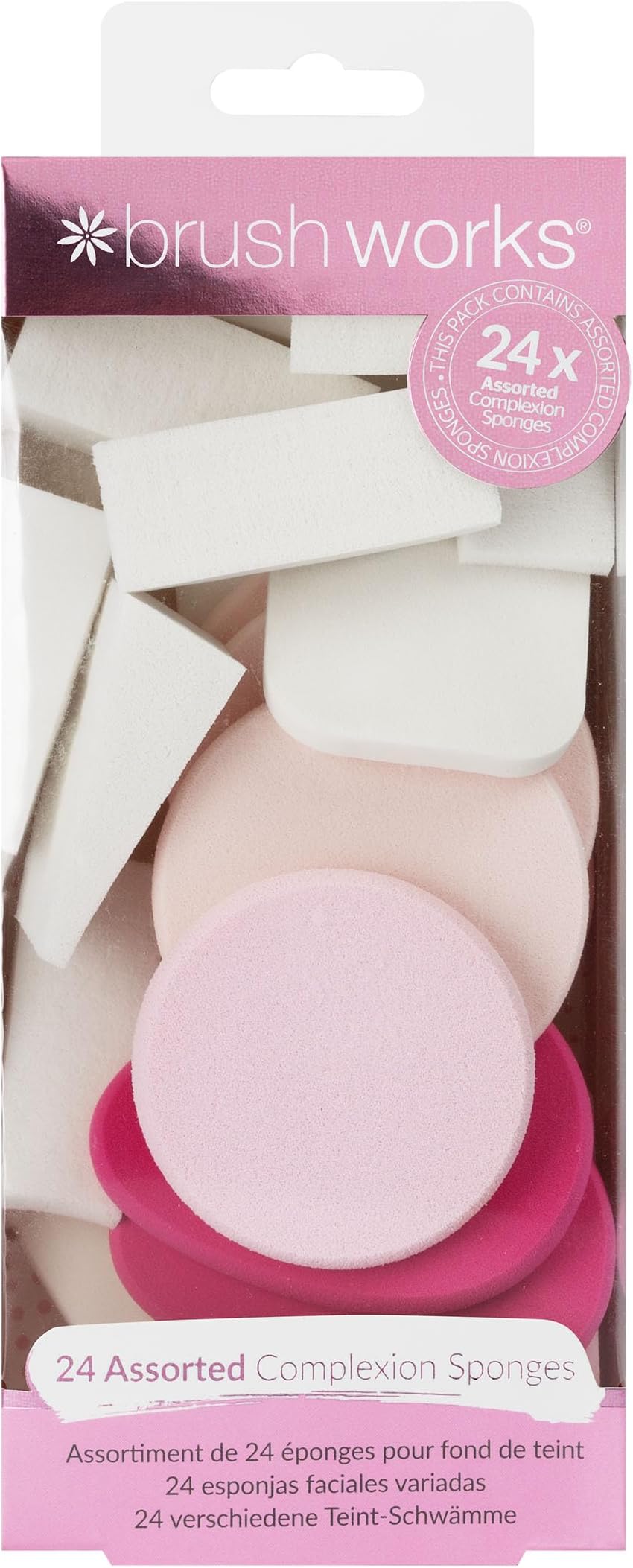 Brushworks Assorted Makeup Sponges for Foundation Cream Powder Skincare