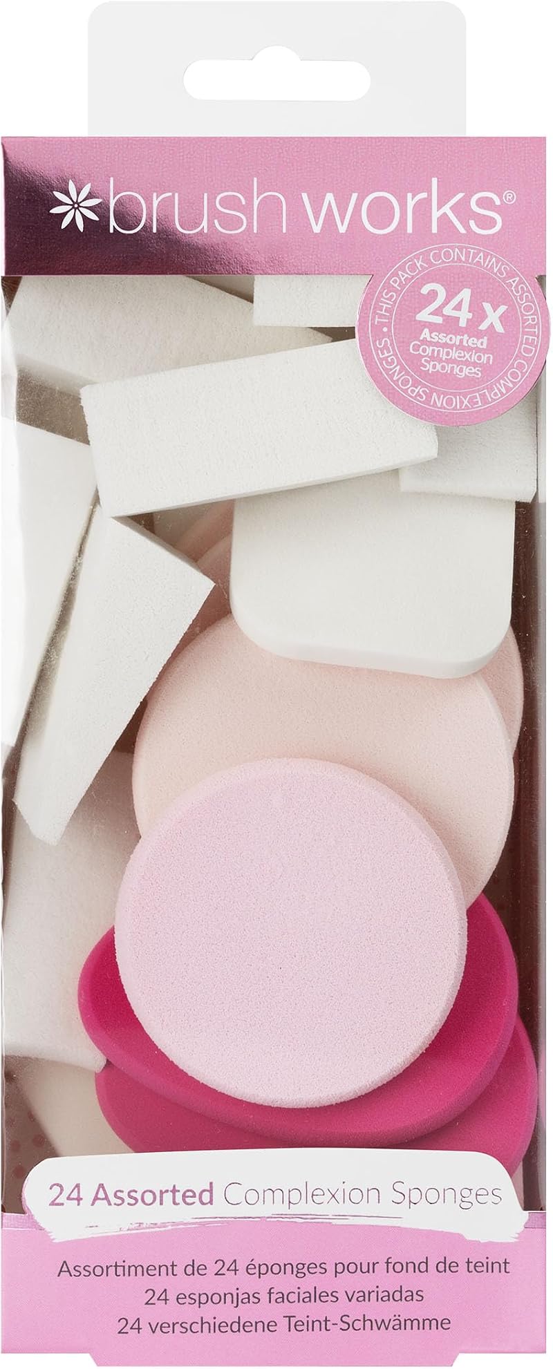 Brushworks Assorted Makeup Sponges for Foundation Cream Powder Skincare