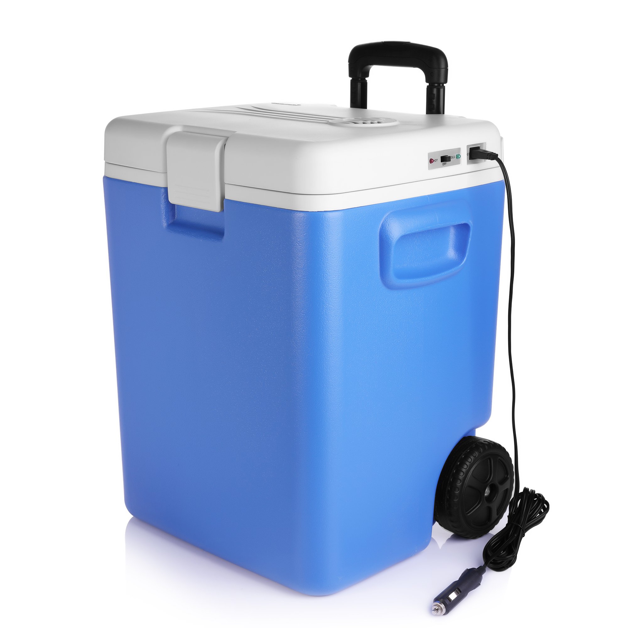 BESTEK Wheeled Electric 30 Quart Cooler and Warmer by Portable Car