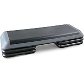CAP Barbell Adjustable Aerobic Step Platform Exercise Step, Gray