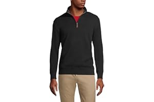 Lands' End Bedford Rib Quarter Zip Pullover Sweater