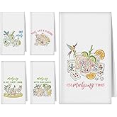 Moukeren 5 Pcs Mahjong Cocktail Kitchen Towels Mah Jong Gifts for Women Mahjong Hand Towels 16 x 24 Inches Decorative Dish Tea Gifts for Kitchen Decor Cocktail Mah-jongg Lovers Bathroom Home