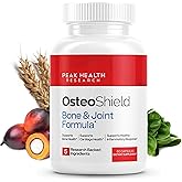 OsteoShield Peak Health Research - Bone & Joint Formula - Calcium Supplements for Women & Men with Vitamin D3, K2 & Aquamin - Triple Action Formula for Better Bone Health - 60 Capsules
