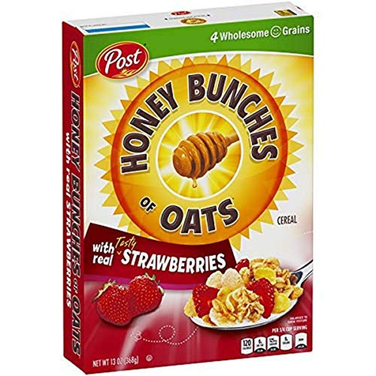 Honey Bunches of Oats with Real Strawberries Cereal, Heart Healthy, Low