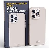 WAVEBLOCK EMF Protection Silicone iPhone Case Compatible with iPhone 16 Pro, Radiation Blocker, 5G Shield Reduction, Lightweight, USA Patented and Tested in FCC Lab, Stone