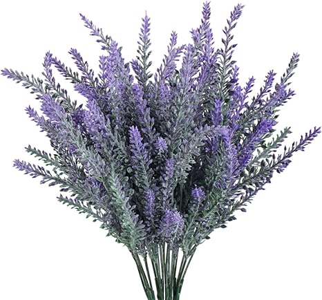 Amazon Gtidea 造花 ラベンダーブーケ 人工観葉植物 観葉植物 壁掛け 結婚式 飾り １束４本 花 花束 ギフト 造花 オンライン通販