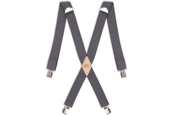 Dickies mens Dickies Men's 1-1/2 Solid Straight Clip Suspender Suspenders