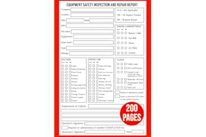 Equipment Safety Inspection and Repair Report: Daily Pre-Trip Vehicle Inspection Report Book for Drivers and Truckers, 200 Si