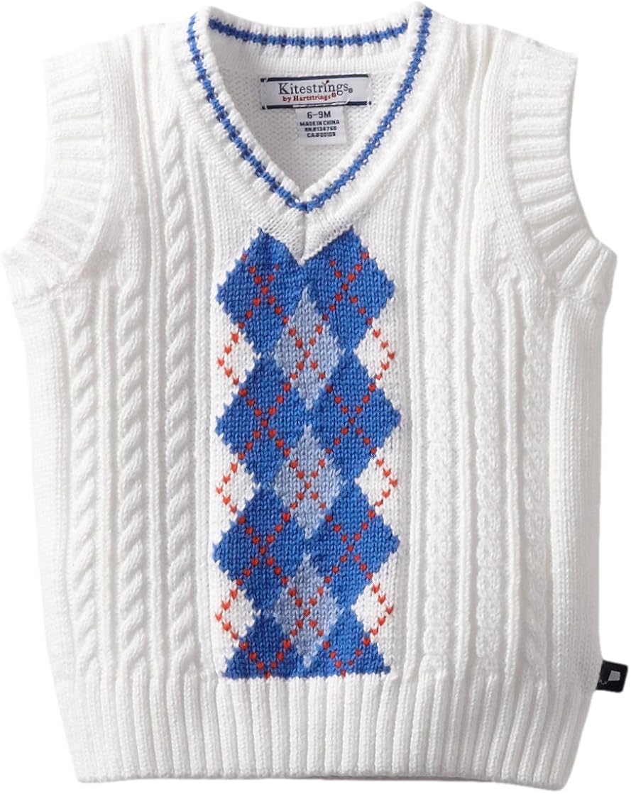 Kitestrings Baby Boys' Middle Placed Argyle Sweater Vest