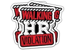 MAIANEY (3 Pcs) Walking HR Violation Sticker Funny Hard Hat Stickers Mechanic Human Resources Stickers Human Resources Department HR Quote HR Appreciation Gifts Decoration Laptop Bottles Window 3"x4"