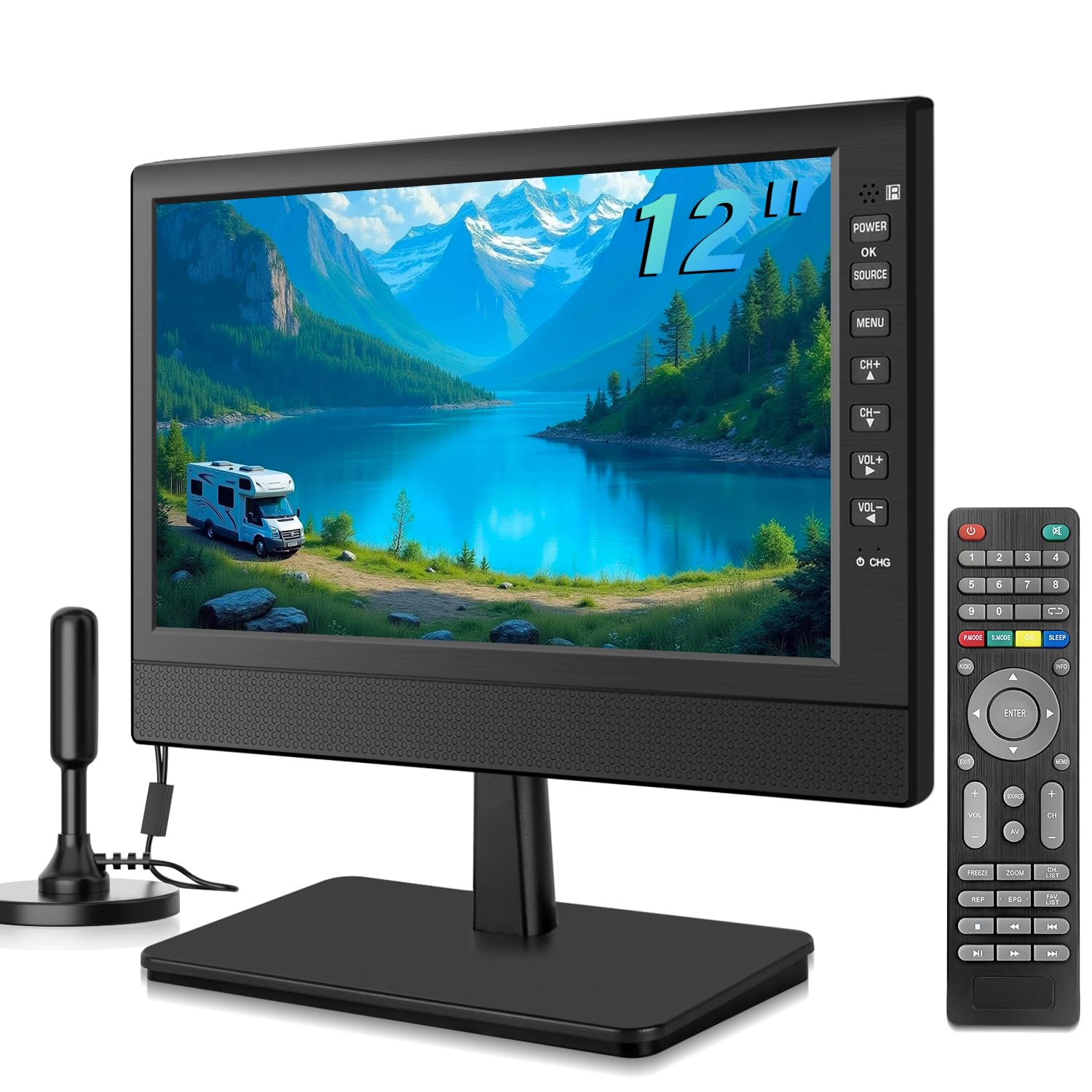 ZOSHING 12" 1080P screen TV,Portable wit...