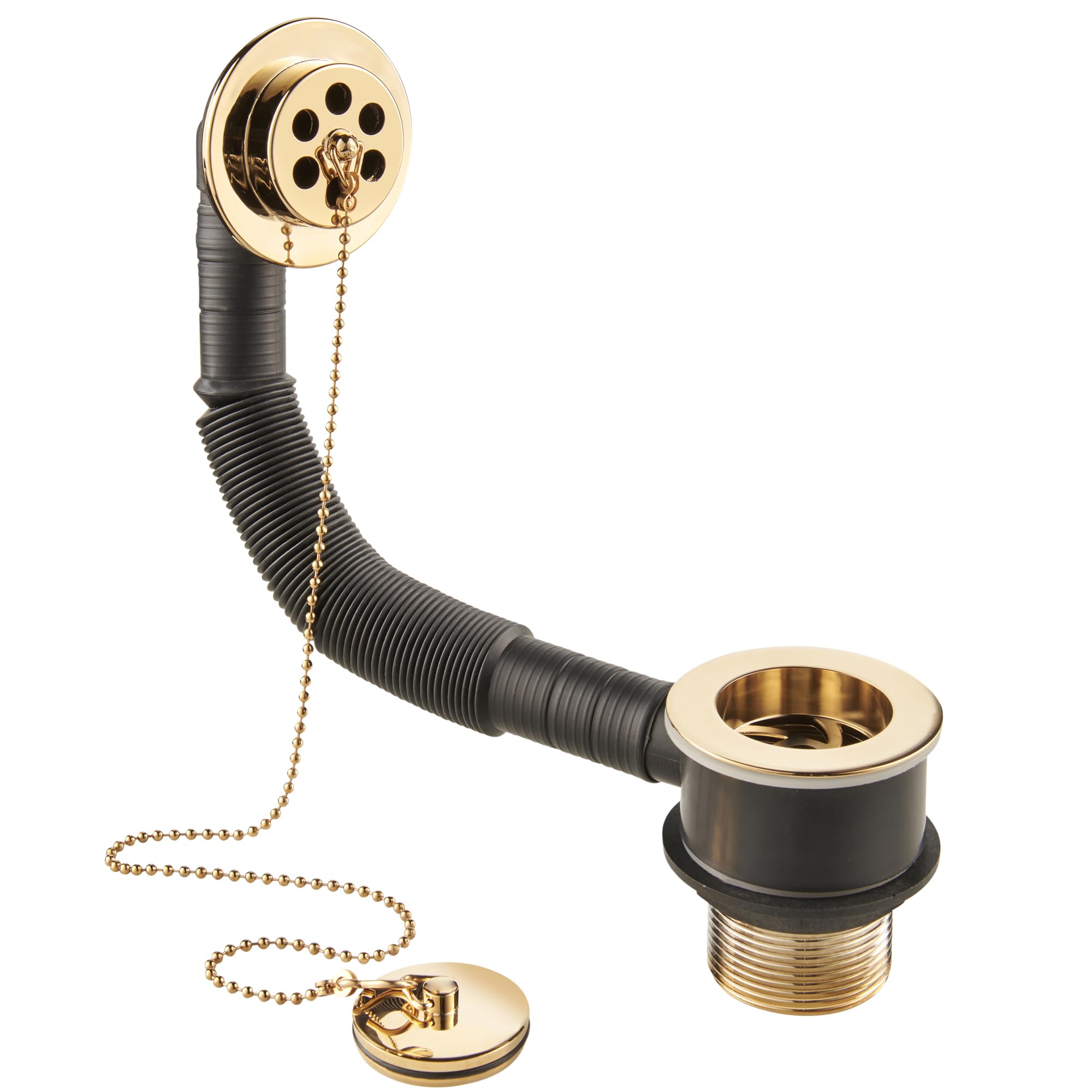 Deva DW404/501 Brass Bath Waste with Brass Plug Gold Finish