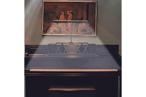 CIVHOM Piano Lamp with 3 Color Modes, Adjustable Height & Direction - Desk Light with Auto-Off Timer - Wide Illumination Music Stand Light