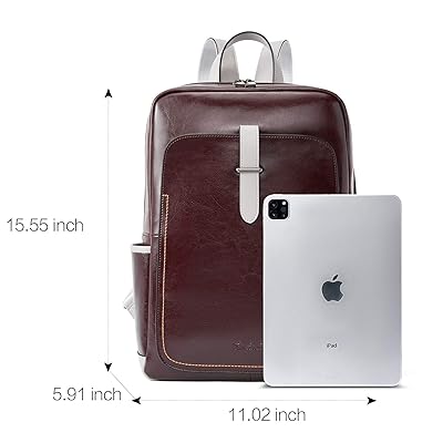 bostanten leather laptop backpack