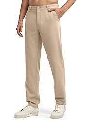 Willit Men's Linen Pants Casual Linen Dress Pants