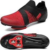 Unisex Cycling Shoes Compatible with Peloton Bike & SPD Indoor Road Riding Biking Bike Shoes with Delta Cleats Included for Men Women