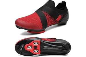 Unisex Cycling Shoes Compatible with Peloton Bike & SPD Indoor Road Riding Biking Bike Shoes with Delta Cleats Included for M