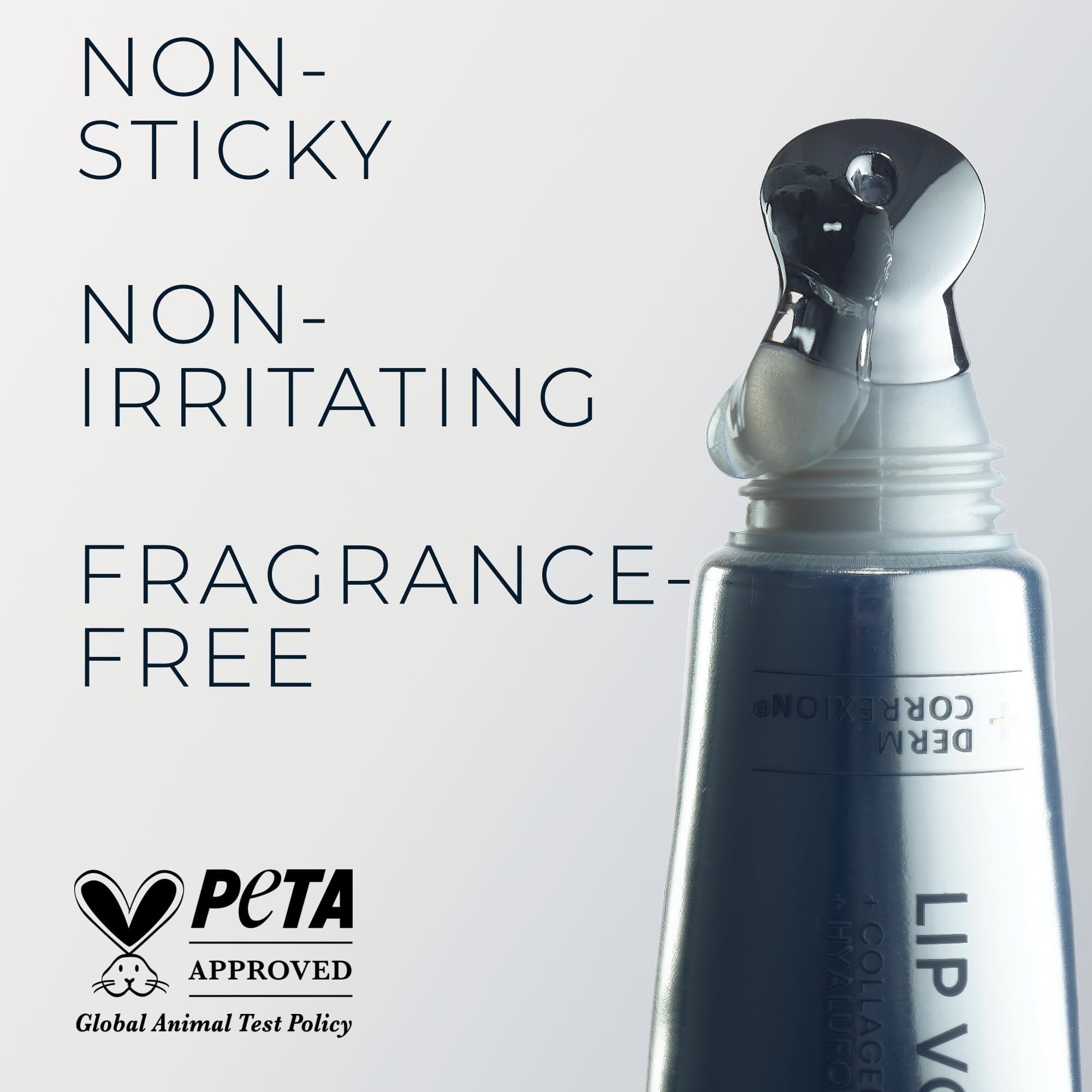 RoC Derm Correxion Lip Volumizer - Lip Plumper Peptide Treatment with Hyaluronic Acid & Vitamin E + Line Smoothing Eye Cream Packette