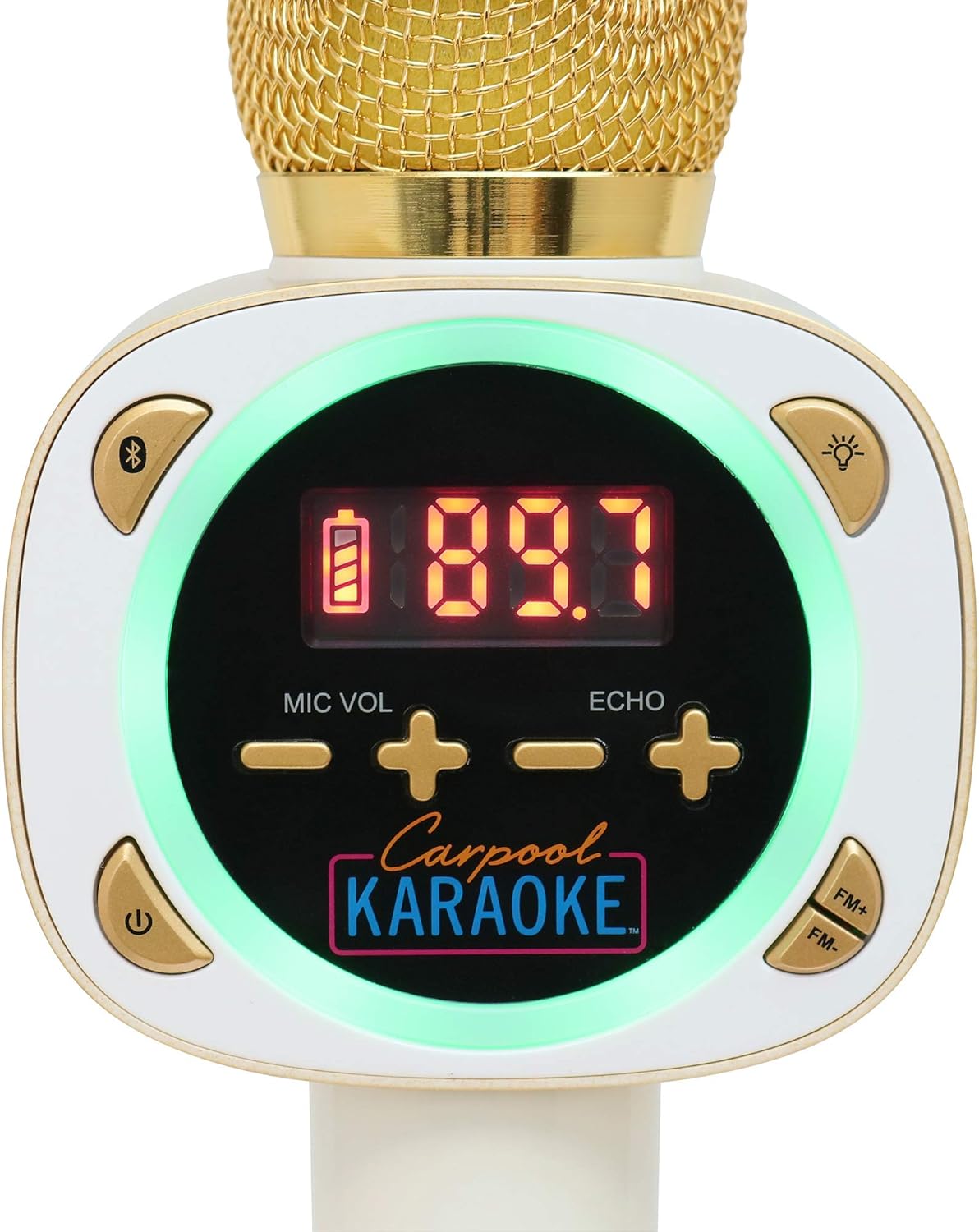 Singing Machine CPK545, Official Carpool Karaoke, The Mic, Bluetooth Microphone for Cars, White: Musical Instruments