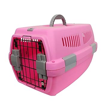 Emily Pets Door Two Side Open Pet Carrier (19-inch) (Pink)