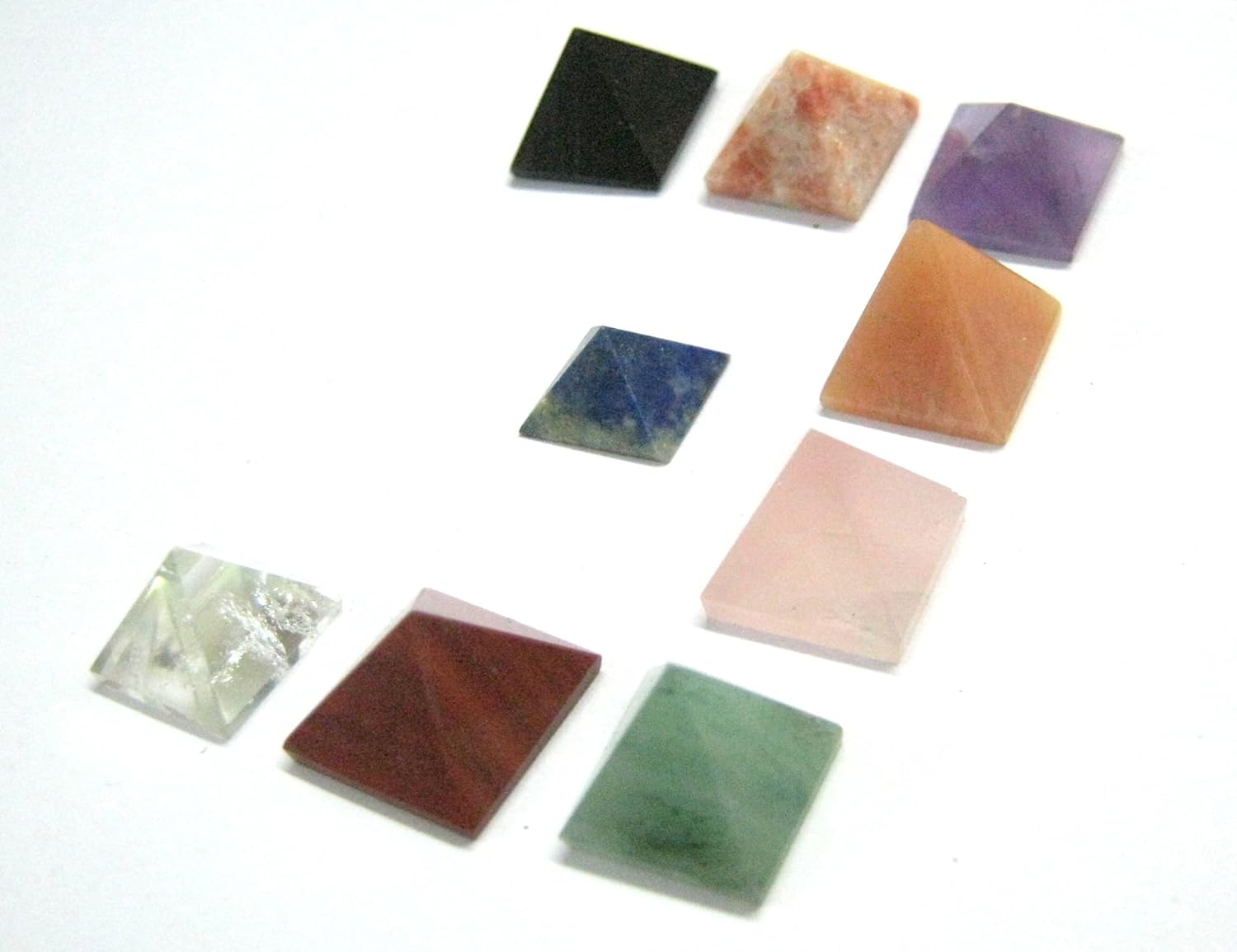 crystalmiracle 9 Multi Crystal mini Pyramids Bagua Vaastu Crystal Healing Wellness Feng Shui Reiki Positive Energy Home Office Gift Gemstone - Image 3