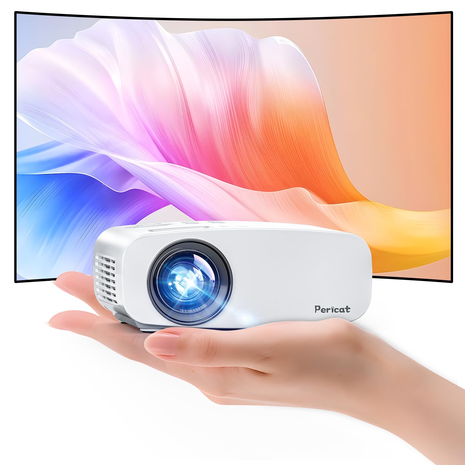 【2024技術革新版先行発売&明るさプラス＆超小型】 プロジェクター 小型 高輝度17000LM 家庭用 1080P 5GWiFi&Bluetooth5.3 短距離投影 4K対応 300インチ大画面 ホームプロジェクター 天井投影 HiFiスピーカー ズーム機能iOS/Android/Windows/TVStick/HDMI/USB/PS4/PS5/AV/DVDプレイヤー接続可 日本語取扱書商品画像