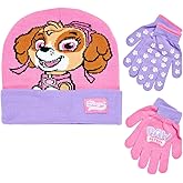 Nickelodeon Paw Patrol Girls Winter Hat and 2 Pair Mittens or Gloves (Age 2-7)