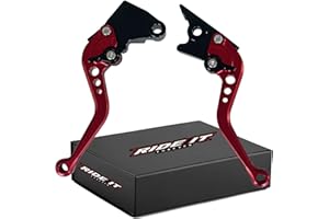 RIDE IT FOREVER Short Brake Clutch Levers for Ninja 250R 08-12, NINJA300R abs 13-18,Ninja 400 Z400 18-22,Z300 15-18,Z250/SL 16-17,Z125 pro 17-2022,KLX125 10-16,KLX250 08-16,KLX300 (Not for KLX300R) 2020-2022-Red