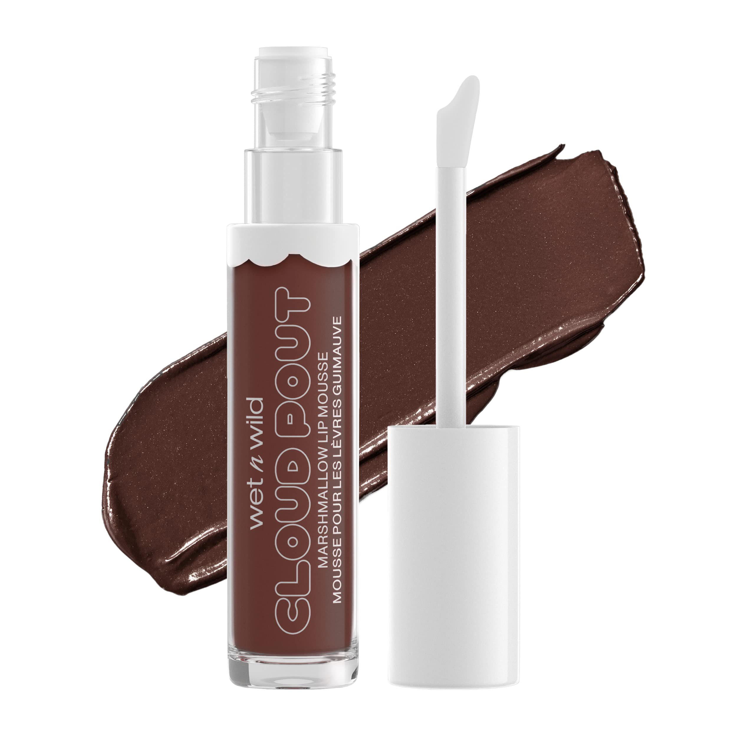 Markwins wet n wild, Cloud Pout Marshmallow Lip Mousse, Matte Liquid Lipstick, Non-Drying and Long-Lasting Formula, with Argan Oil, Avocado Oil and Vitamin E, Love You Smore