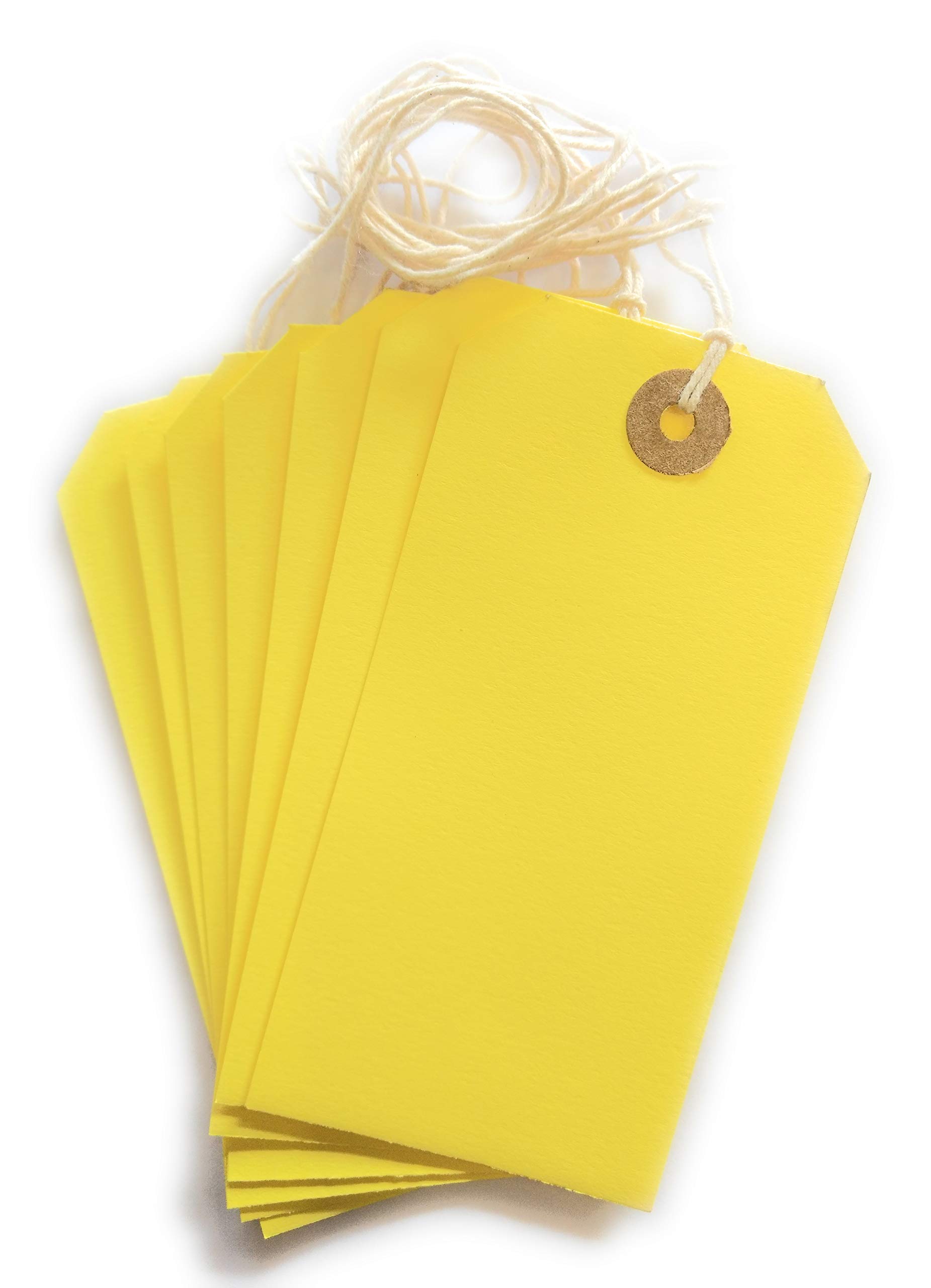 ARTH Manila Strung Tags Luggage Labels Yellow Size 120X60MM Pack of 250