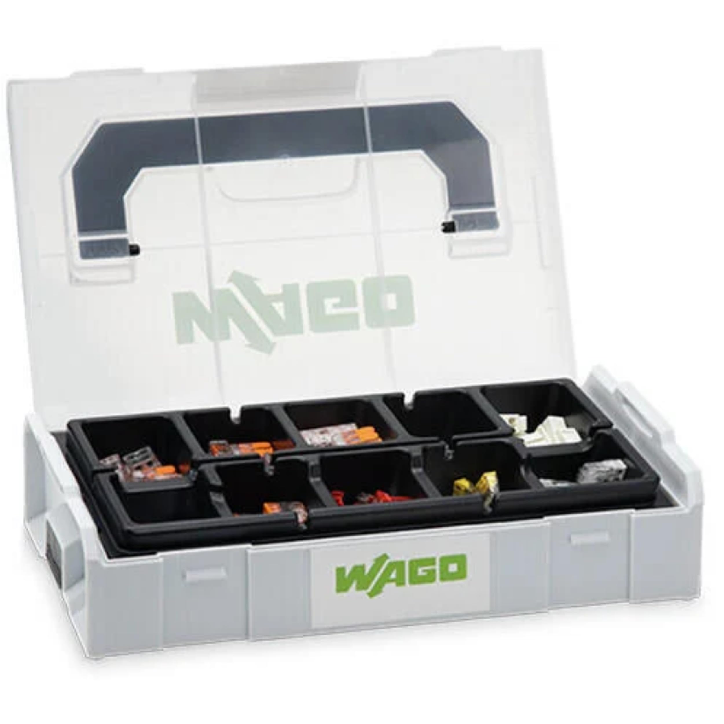 WAGO connection terminal set 887-960 | 195-piece, with various 221, 224 and 2273 series connector and lamp terminals for all types of conductors, in a practical L-BOXX Mini — image 1